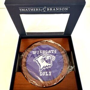 Smathers & Branson NORTHWESTERN WILDCATS GOLF Handcrafted Coasters Set of 4 NEW